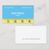 Carte De Visite Bande de mesure de couture en Seamstress (Devant / Derrière)