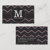 Carte De Visite Bande de monogramme (Devant / Derrière)