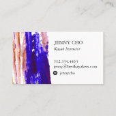 Carte De Visite Bande de peinture violet orange (Dos)