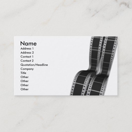 Carte De Visite Bande de pellicule cinématographique (Devant)