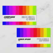 Carte De Visite Bande de texture - Barres de couleurs 01 (Devant / Derrière)