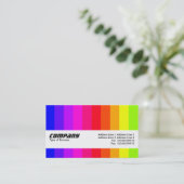 Carte De Visite Bande de texture - Barres de couleurs 01 (Debout devant)