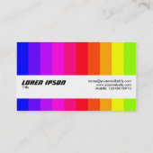 Carte De Visite Bande de texture - Barres de couleurs 01 (Dos)