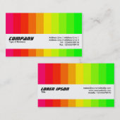 Carte De Visite Bande de texture - Bars de couleur 02 (Devant / Derrière)