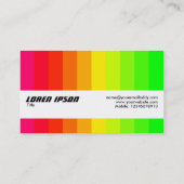 Carte De Visite Bande de texture - Bars de couleur 02 (Dos)