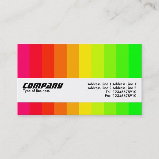 Carte De Visite Bande de texture - Bars de couleur 02 (Devant)
