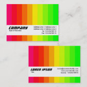 Carte De Visite Bande de texture - Bars de couleur 02 (Devant / Derrière)