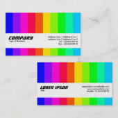Carte De Visite Bande de texture - Bars de couleur 03 (Devant / Derrière)