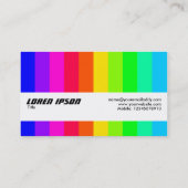 Carte De Visite Bande de texture - Bars de couleur 03 (Dos)