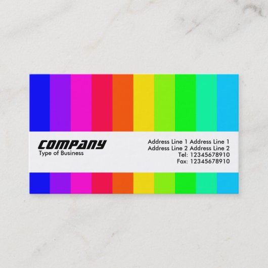 Carte De Visite Bande de texture - Bars de couleur 03 (Devant)