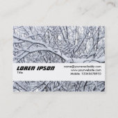 Carte De Visite Bande de texture - Branches de neige (Dos)