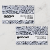 Carte De Visite Bande de texture - Branches enneigées (Devant / Derrière)