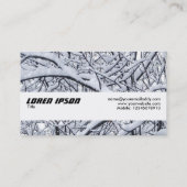 Carte De Visite Bande de texture - Branches enneigées (Dos)