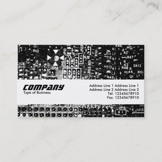 Carte De Visite Bande de texture - Circuitrie (Devant)