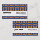 Carte De Visite Bande de texture - Fleurs orange (Devant / Derrière)