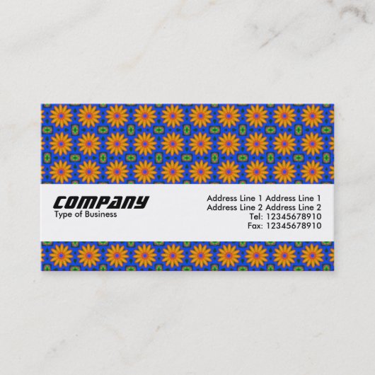 Carte De Visite Bande de texture - Fleurs orange (Devant)