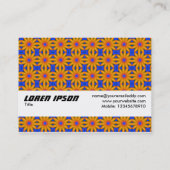Carte De Visite Bande de texture - Fleurs orange II (Dos)