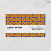 Carte De Visite Bande de texture - Fleurs orange II (Dos)