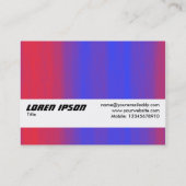 Carte De Visite Bande de texture - Flux de couleurs (Dos)