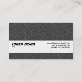 Carte De Visite Bande de texture - Gris foncé Texture incorporée (Dos)