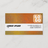 Carte De Visite Bande de texture (logo) - Mur de paille (Dos)