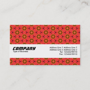 Carte De Visite Bande de texture - Motif de fleurs rouges