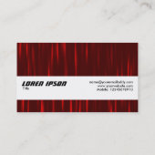 Carte De Visite Bande de texture - Red Streaks (Dos)