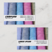 Carte De Visite Bande de texture - Roulettes de coton (Devant / Derrière)