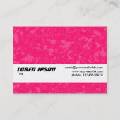 Carte De Visite Bande de texture - Sauce framboise (Dos)