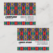 Carte De Visite Bande de texture - Tartan intergalactique (Devant / Derrière)