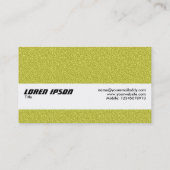 Carte De Visite Bande de texture - Texture en relief jaune (Dos)