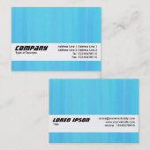 Carte De Visite Bande de texture - Texture peinte en bleu (Devant / Derrière)