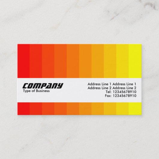 Carte De Visite Bande de texture - Transition des couleurs (Devant)