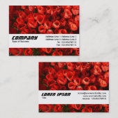 Carte De Visite Bande de texture - Tulipes (Devant / Derrière)