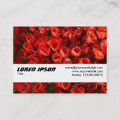 Carte De Visite Bande de texture - Tulipes (Dos)