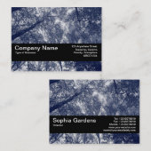 Carte De Visite Bande de texture V2 - Automne Bleu (Devant / Derrière)
