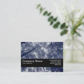 Carte De Visite Bande de texture V2 - Automne Bleu (Debout devant)