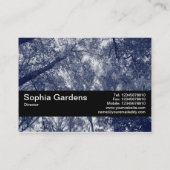 Carte De Visite Bande de texture V2 - Automne Bleu (Dos)