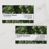 Carte De Visite Bande de texture V2 - Canopée de bois 01 (Devant / Derrière)