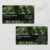 Carte De Visite Bande de texture V2 - Canopée de bois 01 (Devant / Derrière)