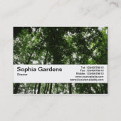 Carte De Visite Bande de texture V2 - Canopée de bois 01 (Dos)