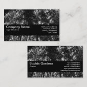 Carte De Visite Bande de texture V2 - Canopée de bois 01 BW (Devant / Derrière)