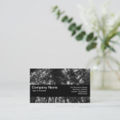 Carte De Visite Bande de texture V2 - Canopée de bois 01 BW (Debout devant)