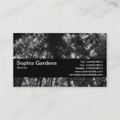 Carte De Visite Bande de texture V2 - Canopée de bois 01 BW (Dos)