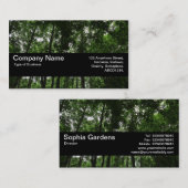 Carte De Visite Bande de texture V2 - Canopée de bois 02 (Devant / Derrière)