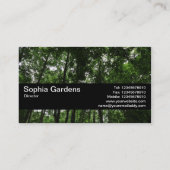 Carte De Visite Bande de texture V2 - Canopée de bois 02 (Dos)
