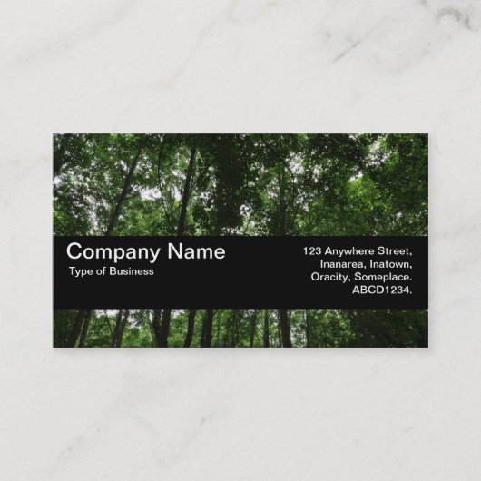 Carte De Visite Bande de texture V2 - Canopée de bois 02 (Devant)