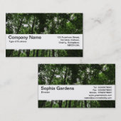 Carte De Visite Bande de texture V2 - Canopée de bois 02 (Devant / Derrière)