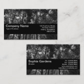 Carte De Visite Bande de texture V2 - Canopée de bois 02 BW (Devant / Derrière)