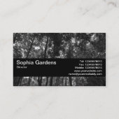 Carte De Visite Bande de texture V2 - Canopée de bois 02 BW (Dos)